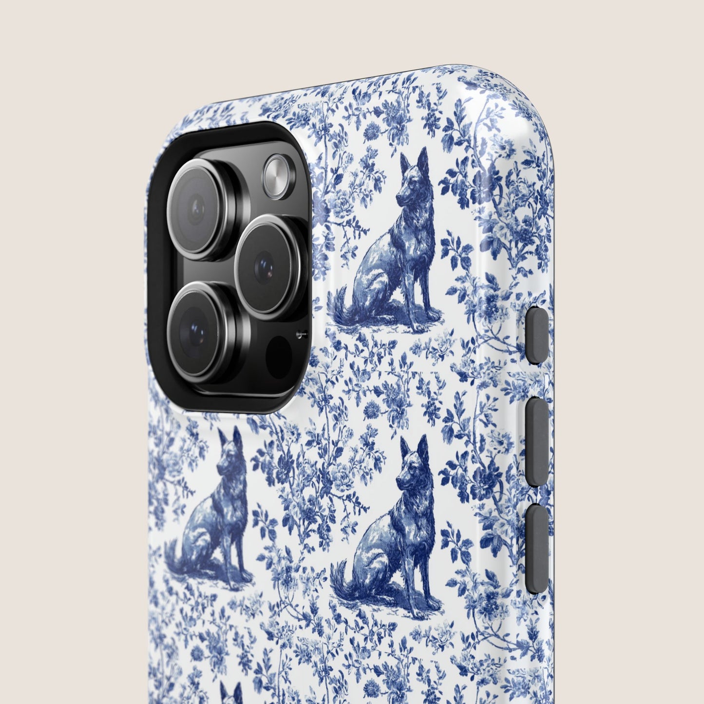 Belgian Malinois Toile De Jouy Magnetic Phone Case