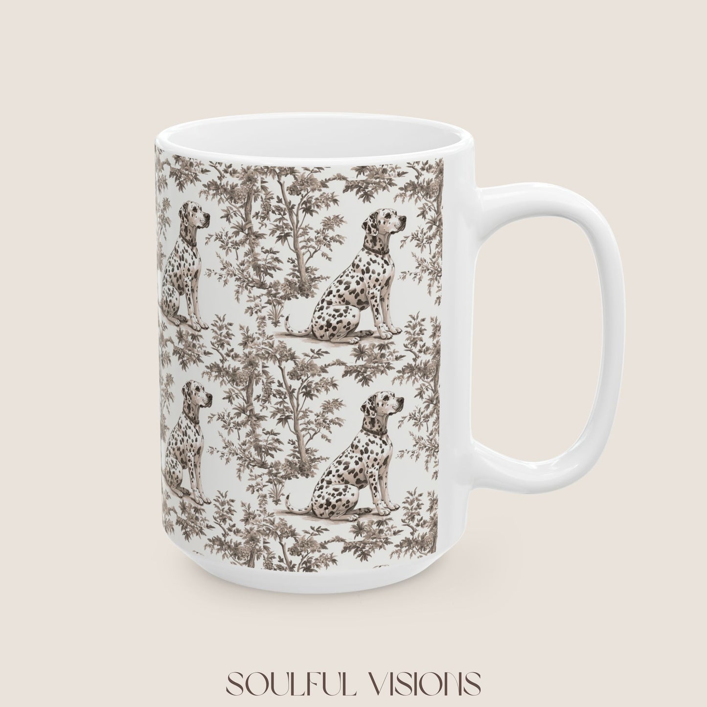 Dalmatian Toile De Jouy Mug