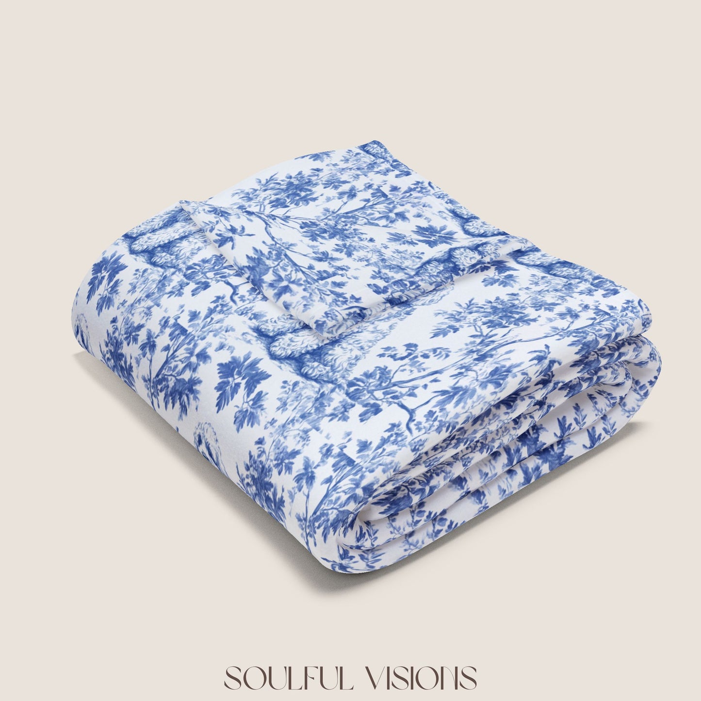 Goldendoodle French Toile De Jouy Blanket