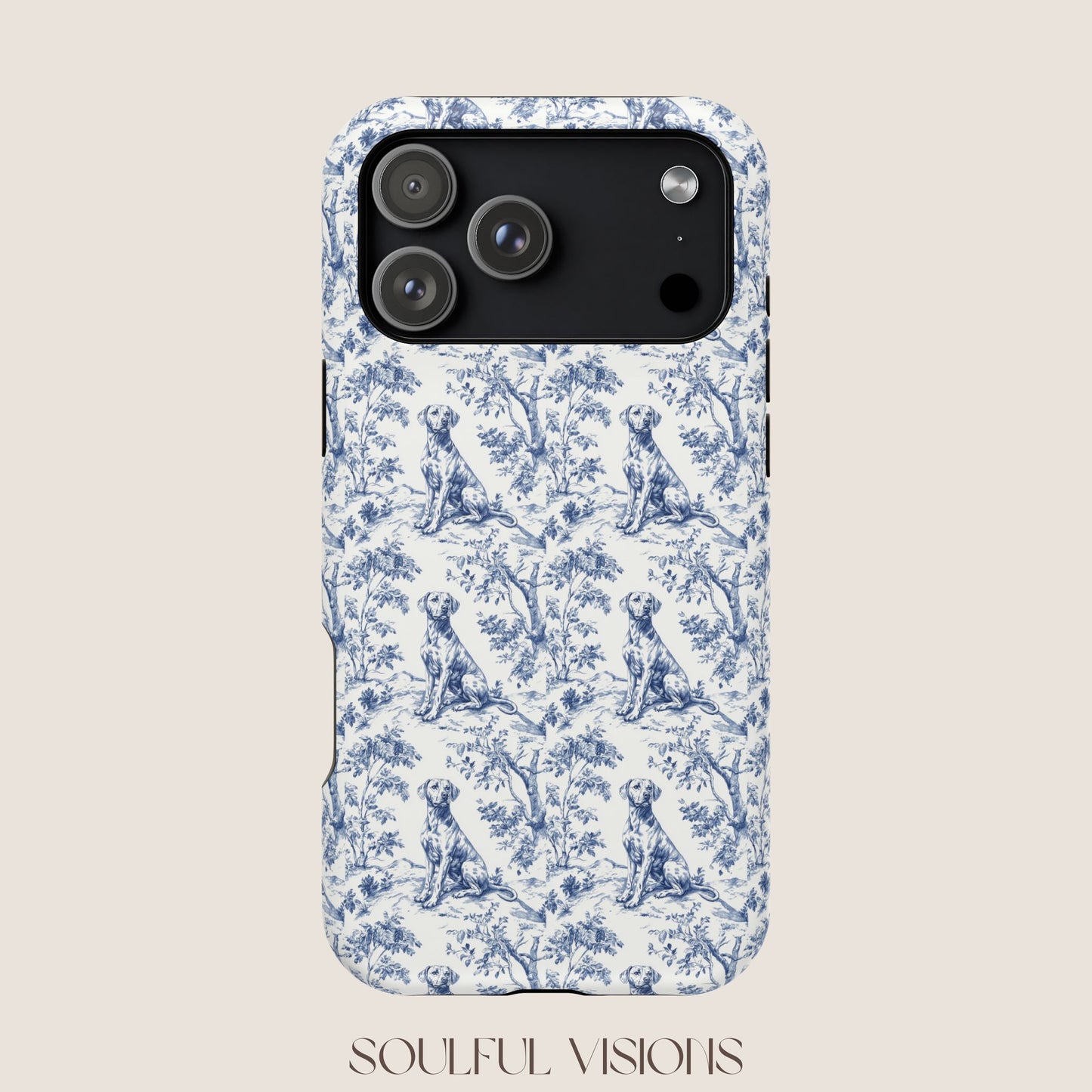 Rhodesian Ridgeback Toile De Jouy Magnetic Phone Case