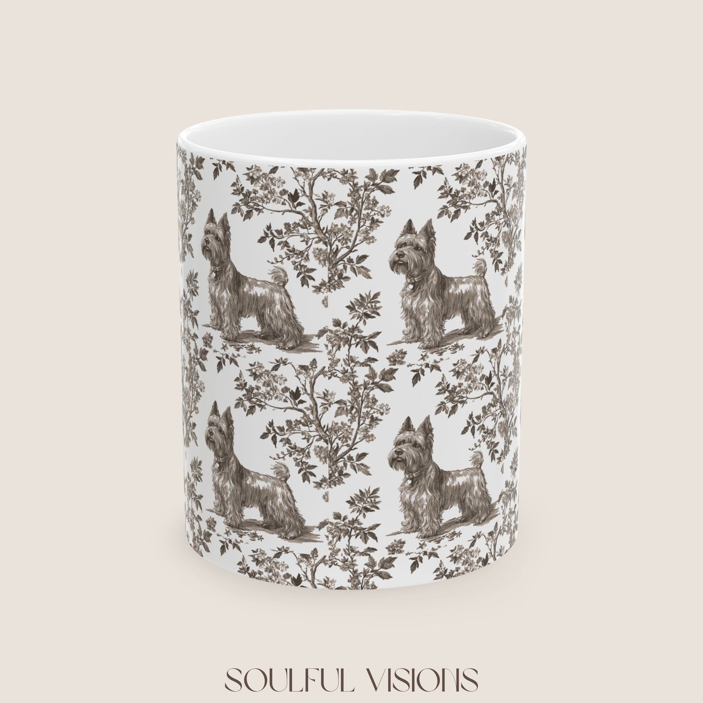 Scottie Toile De Jouy Mug