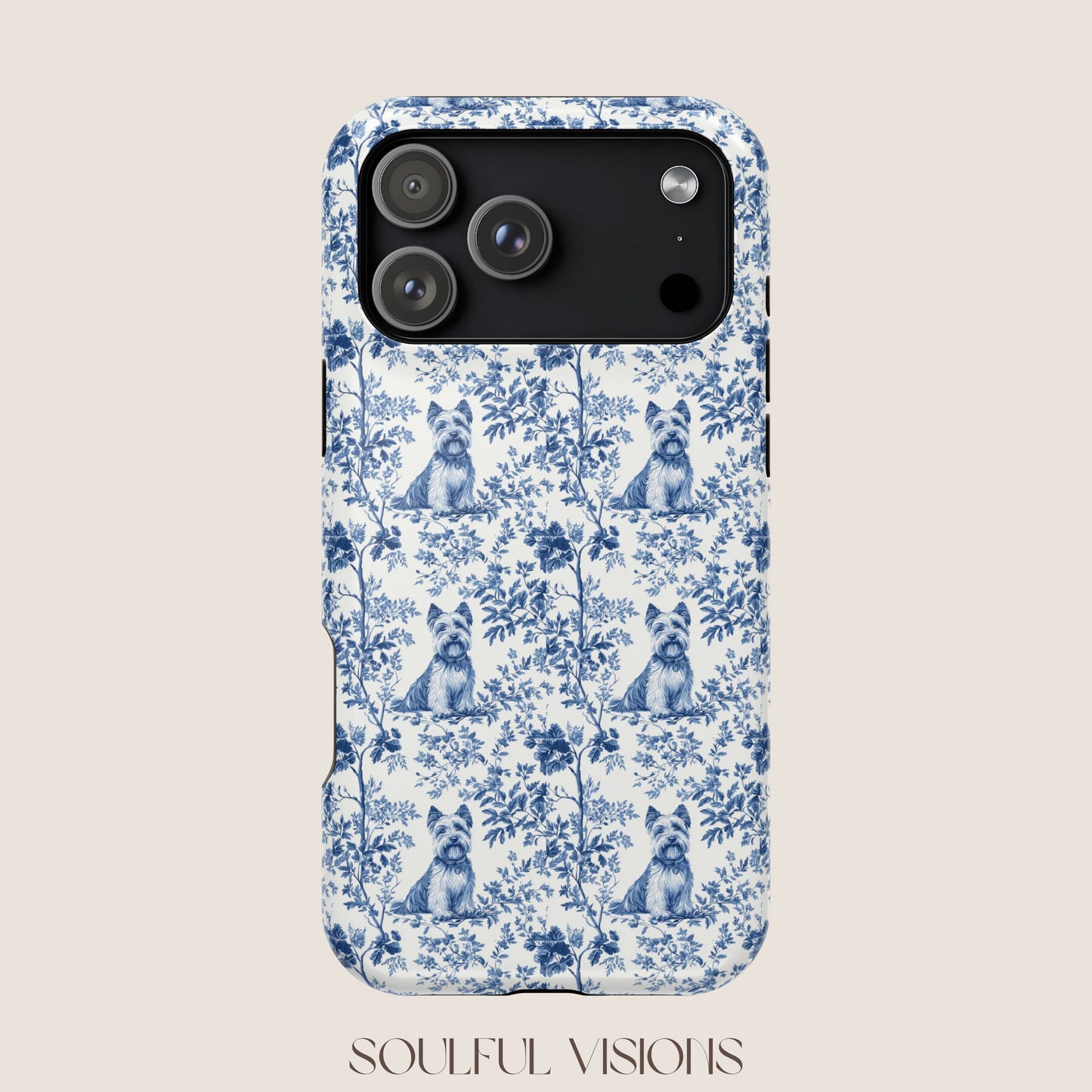 Scottish Terrier Toile De Jouy Magnetic Phone Case
