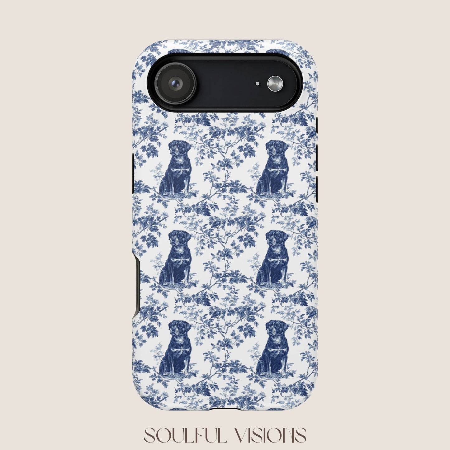 Rottweiler Toile De Jouy Magnetic Phone Case