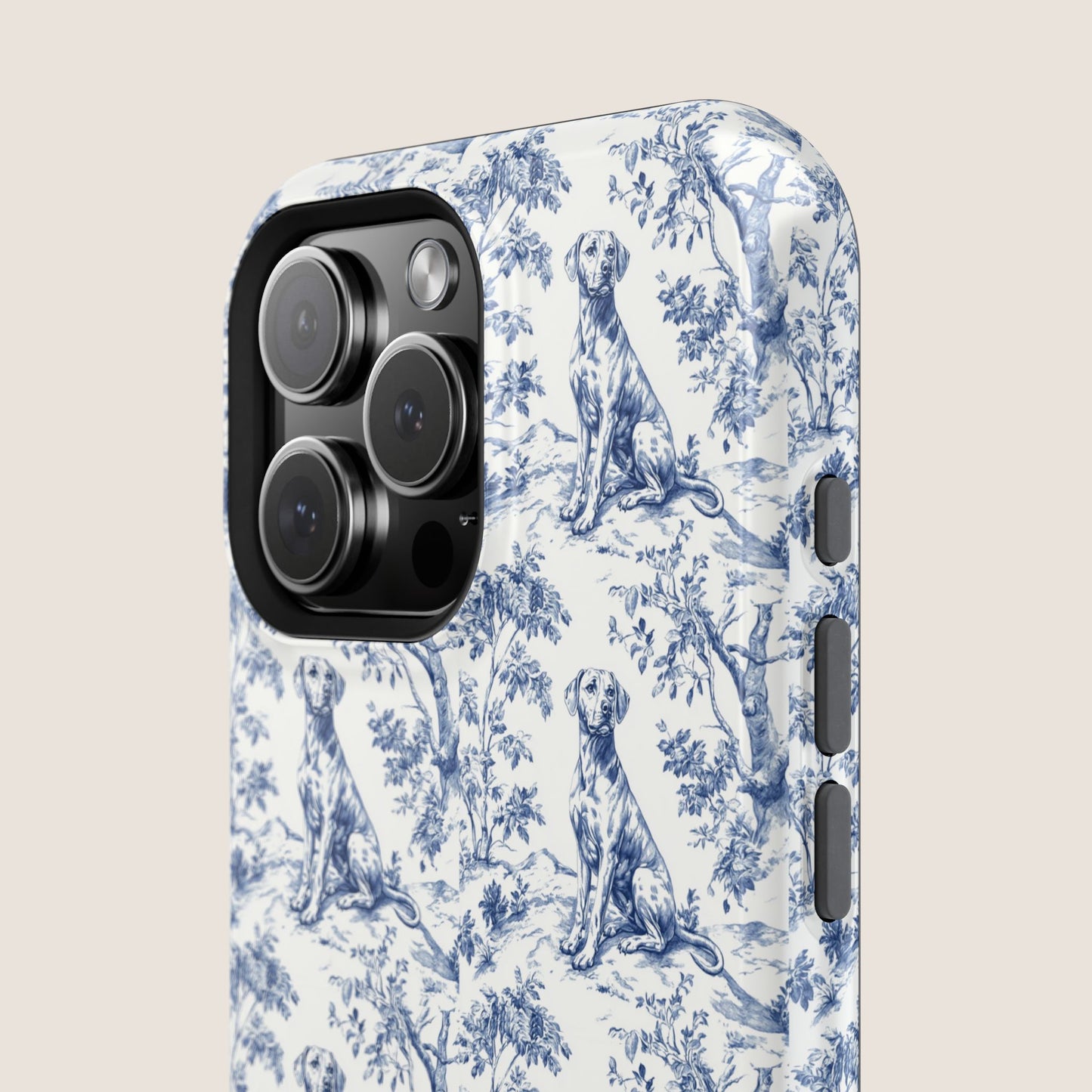 Rhodesian Ridgeback Toile De Jouy Magnetic Phone Case