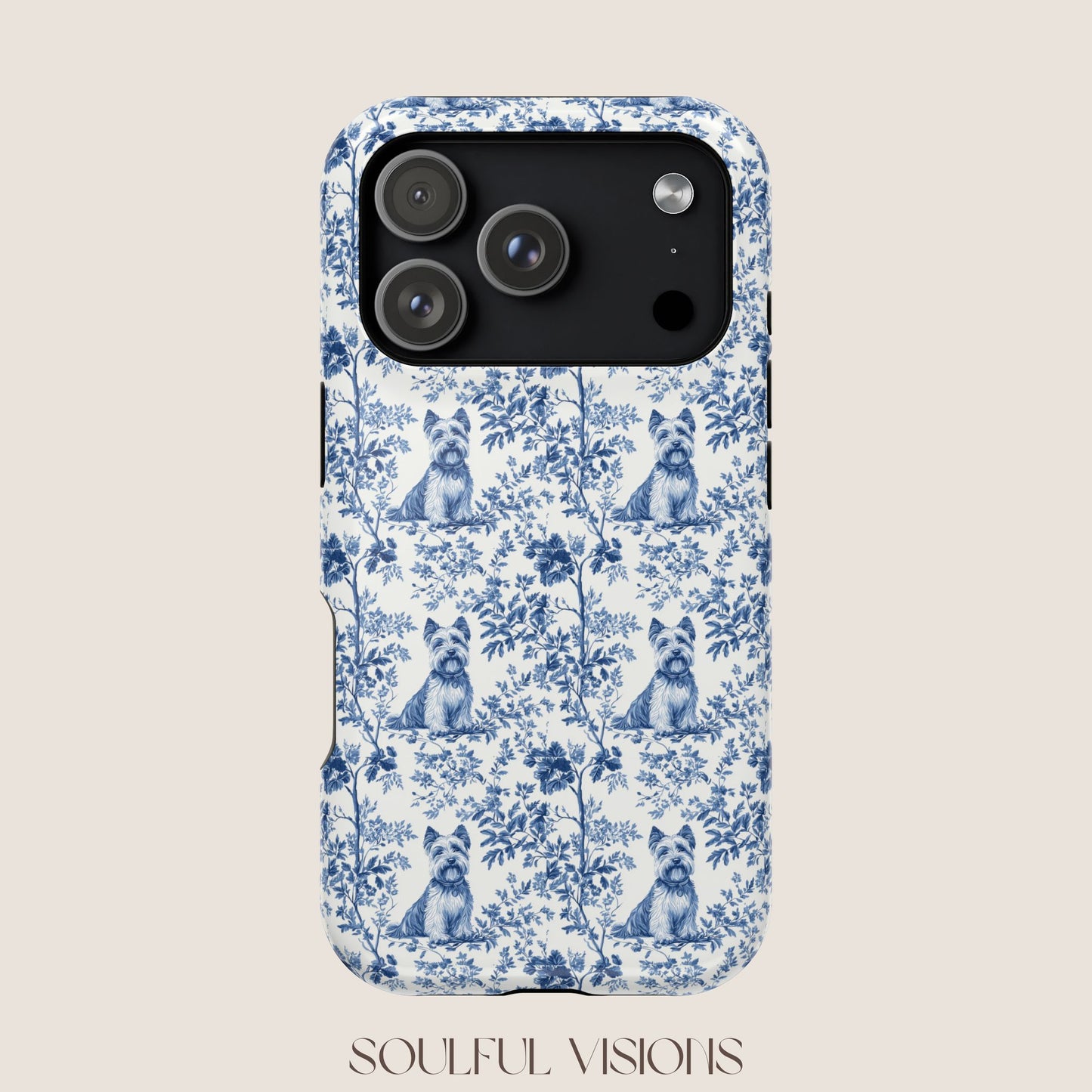 Scottish Terrier Toile De Jouy Magnetic Phone Case
