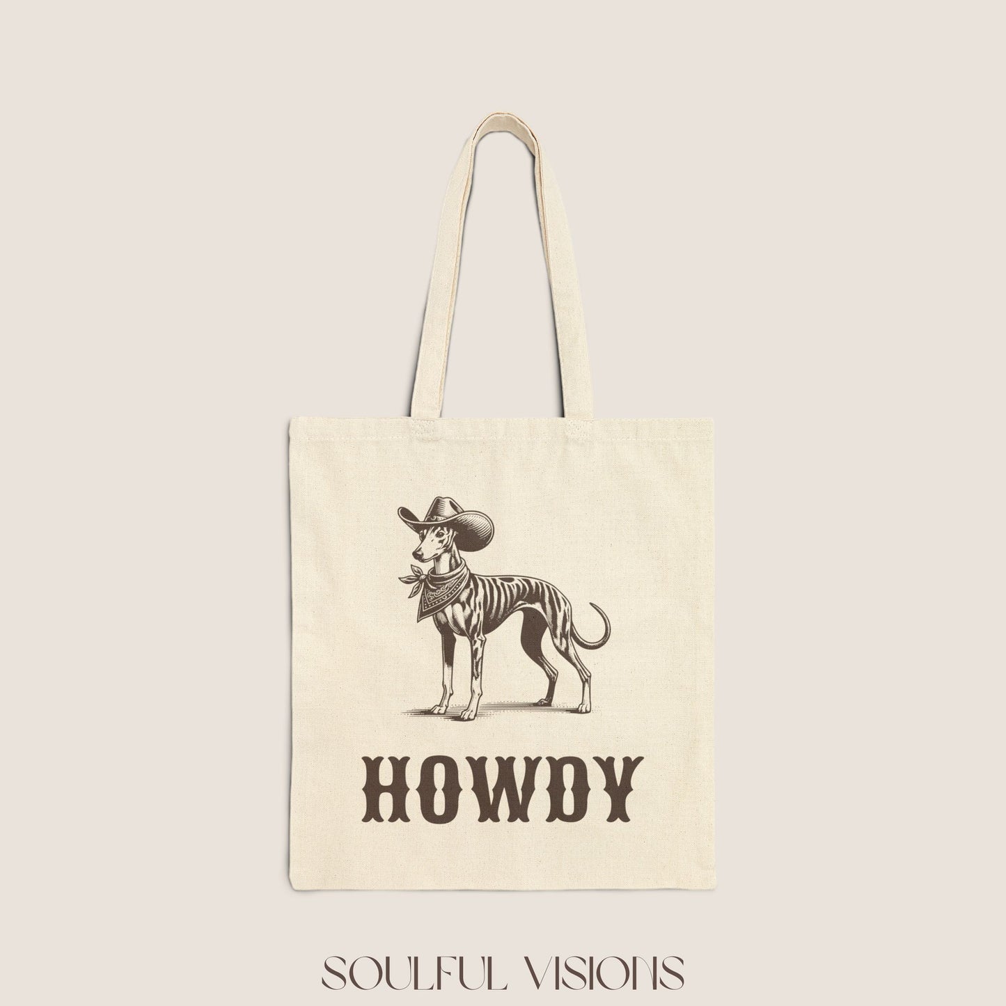 Howdy Whippet Tote Bag
