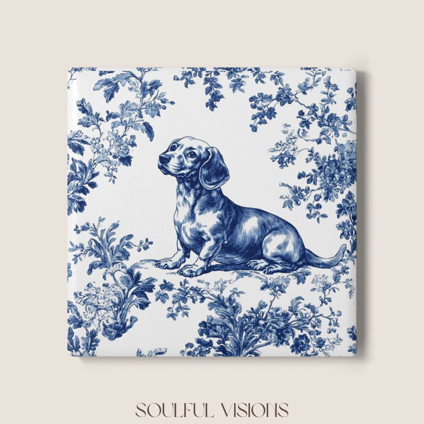 Dachshund Ceramic Coaster