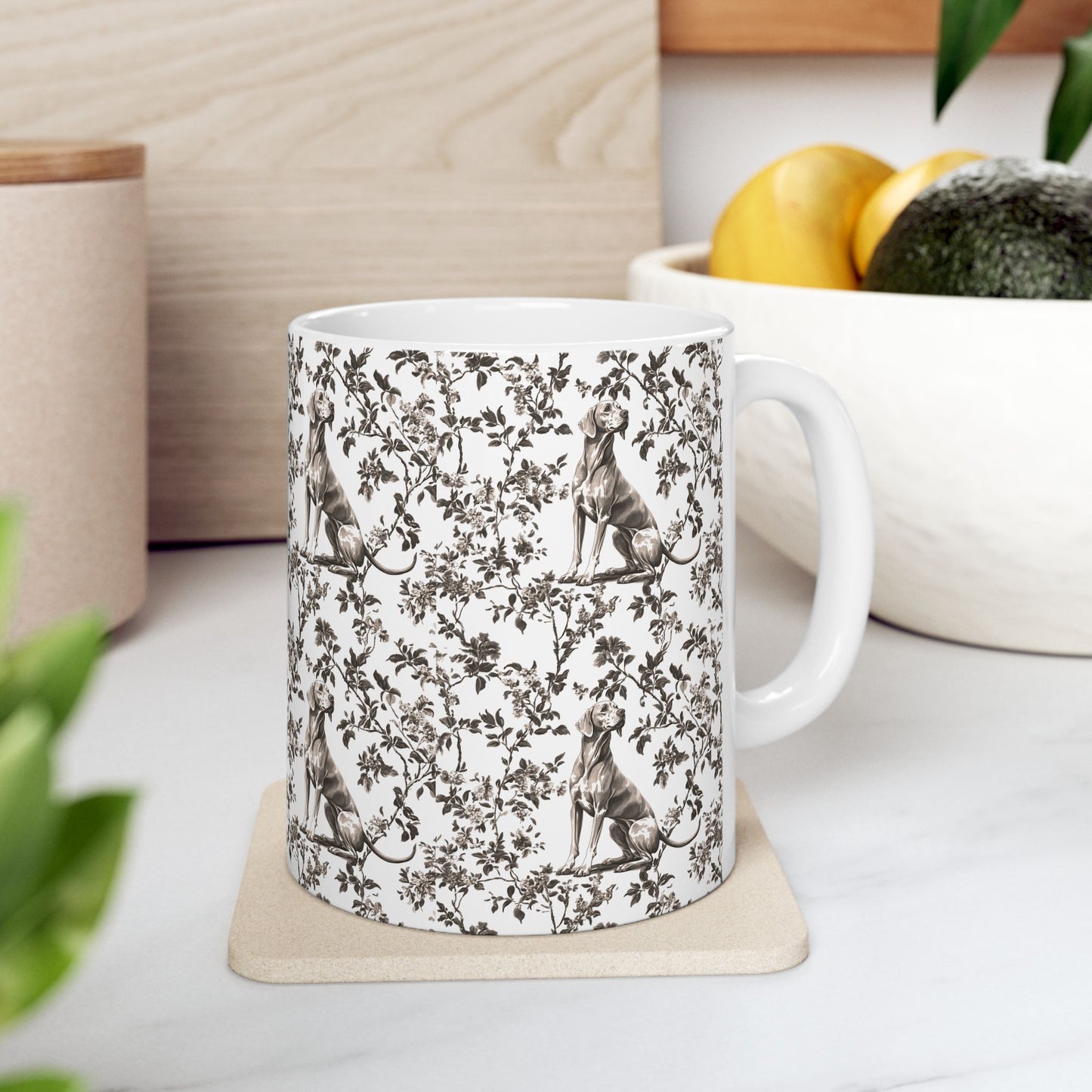 Weimaraner Toile De Jouy Mug