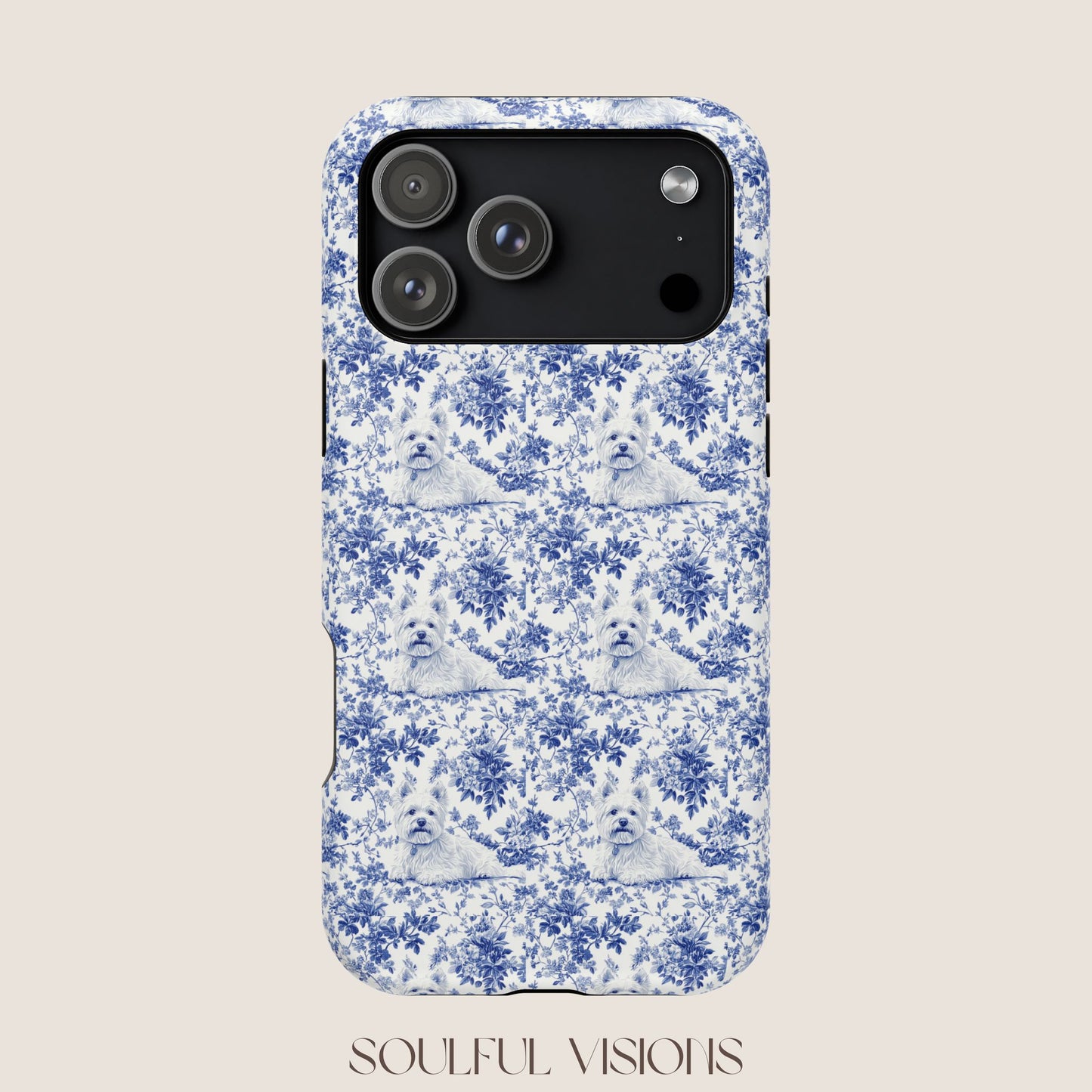 Westie Toile De Jouy Magnetic Phone Case