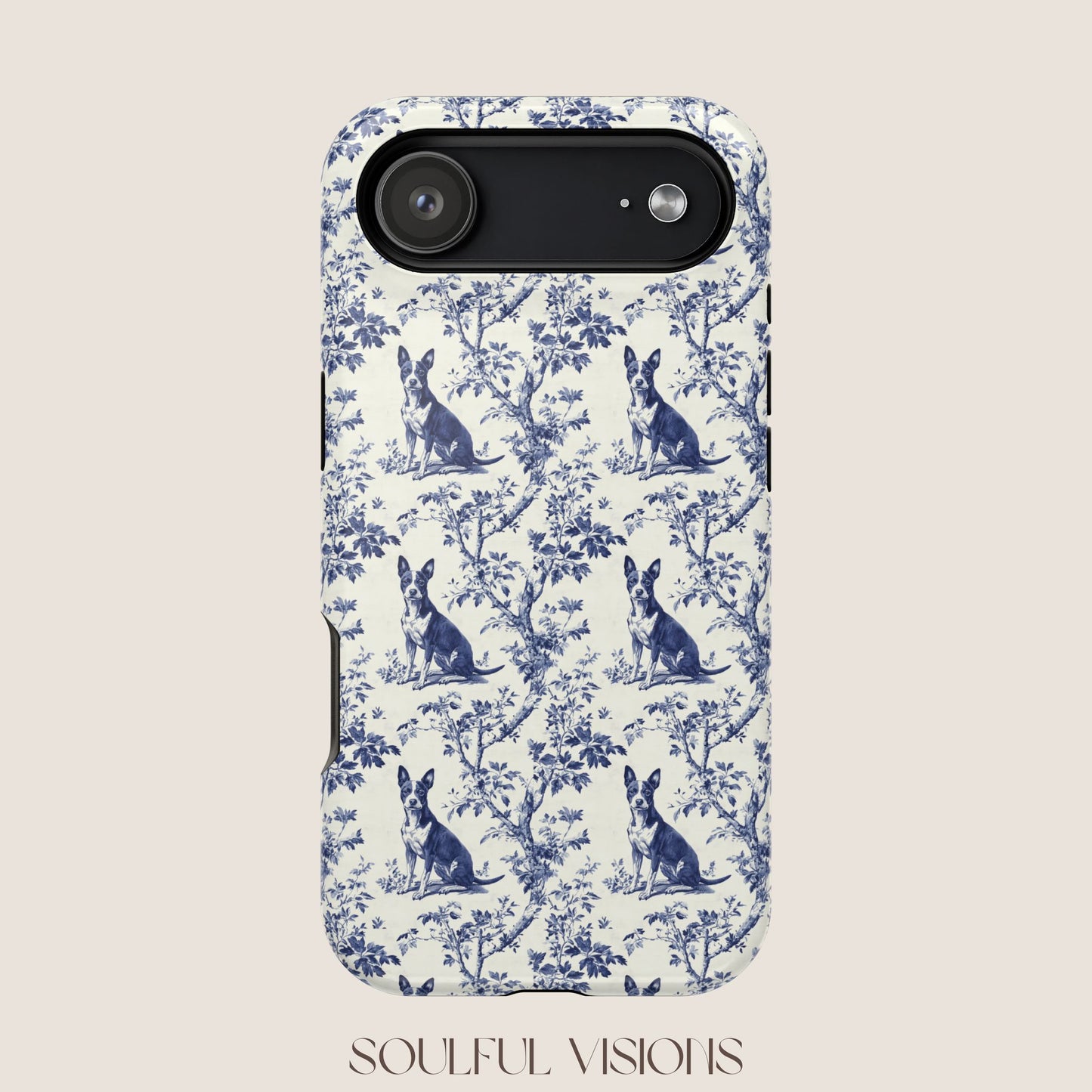 Basenji Toile De Jouy Magnetic Phone Case