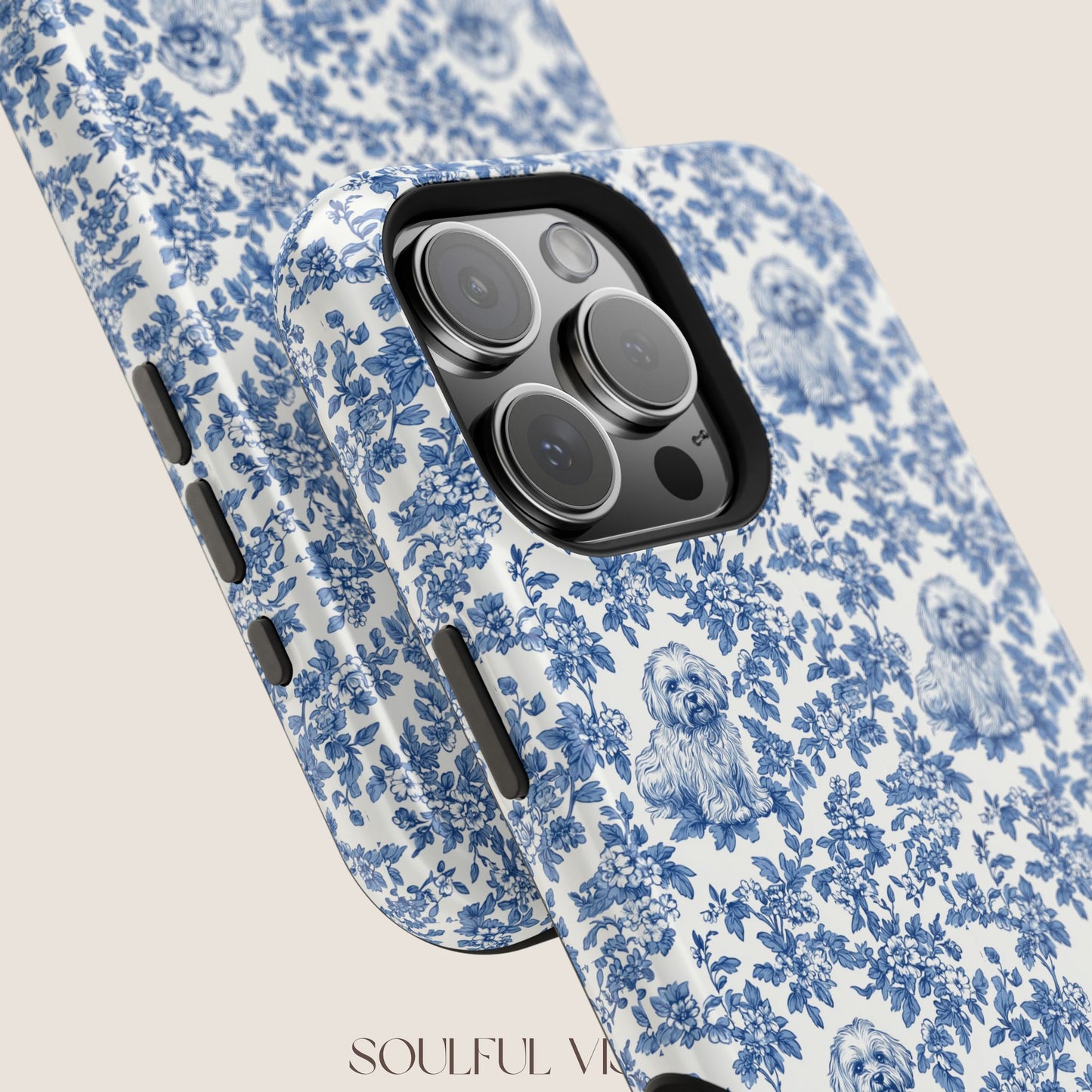 Havanese Toile De Jouy Magnetic Phone Case