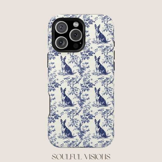 Basenji Toile De Jouy Magnetic Phone Case