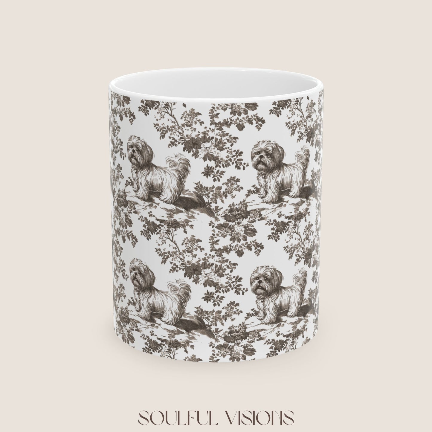 Shih Tzu Toile De Jouy Mug