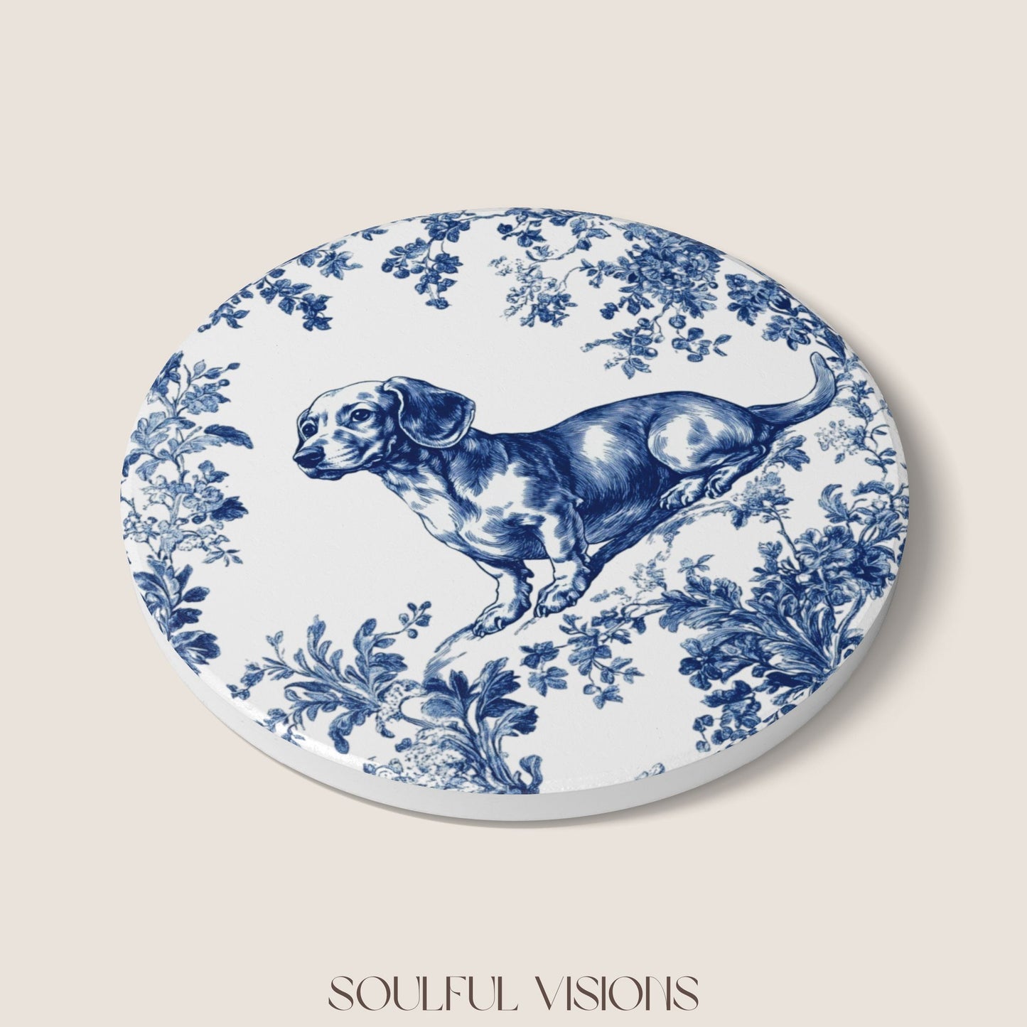 Dachshund Ceramic Coaster