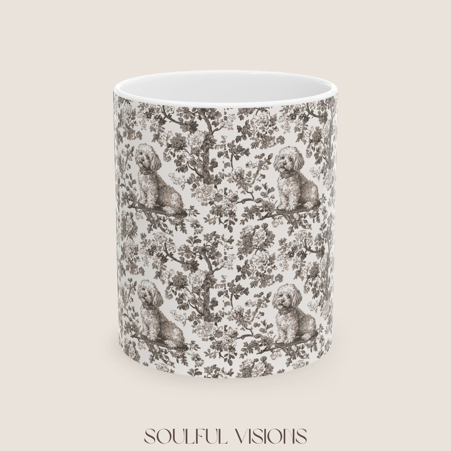 Bichon Frise Toile de Jouy Mug