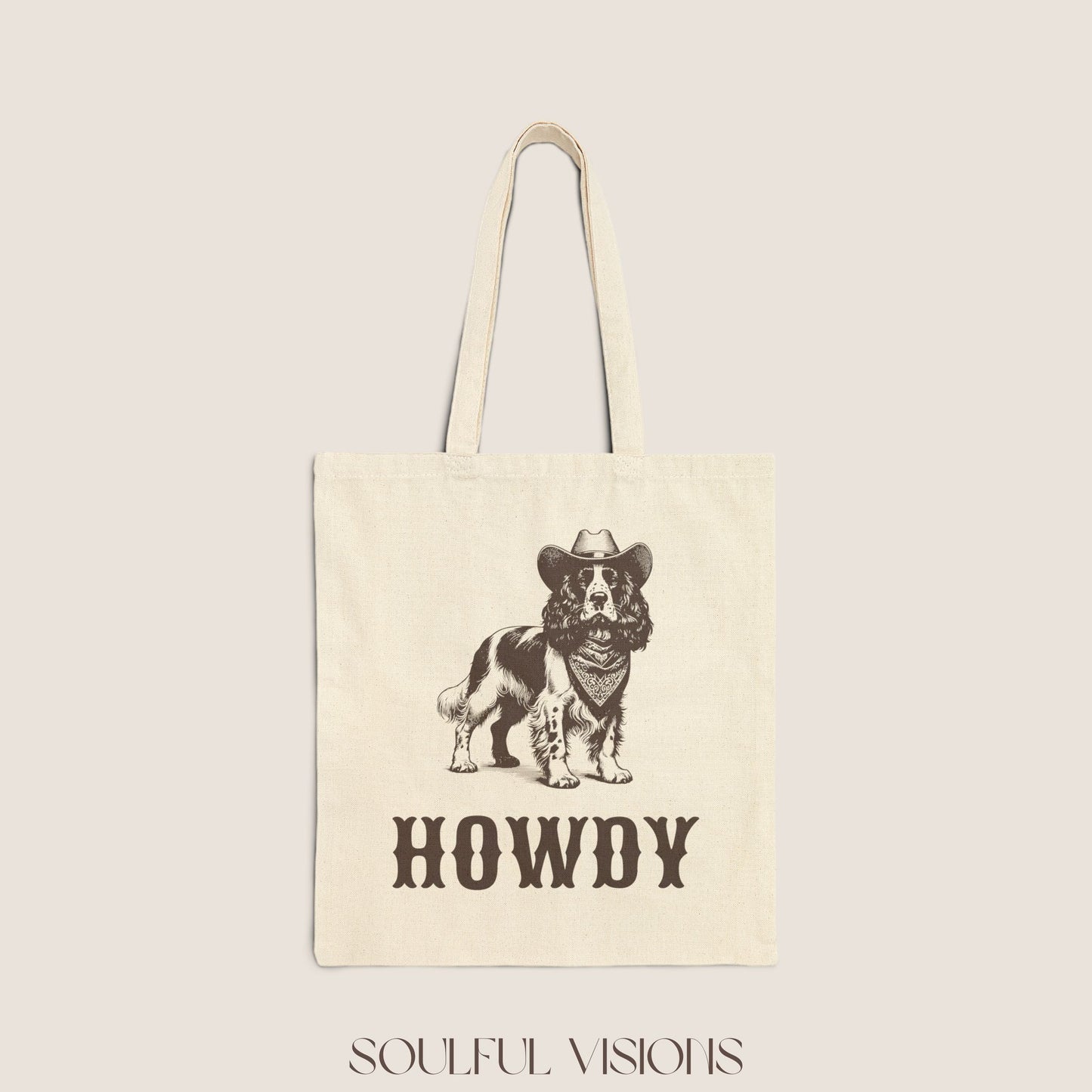 Howdy English Springer Spaniel Tote Bag