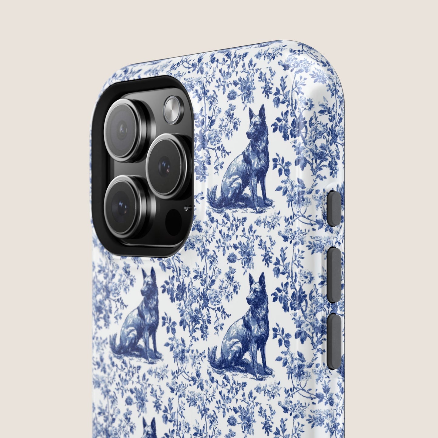 Belgian Malinois Toile De Jouy Magnetic Phone Case