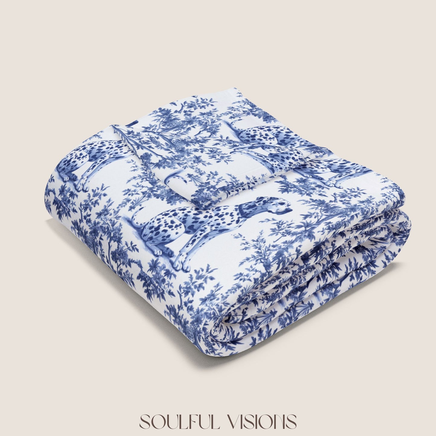 Dalmatian 2 French Toile De Jouy Blanket