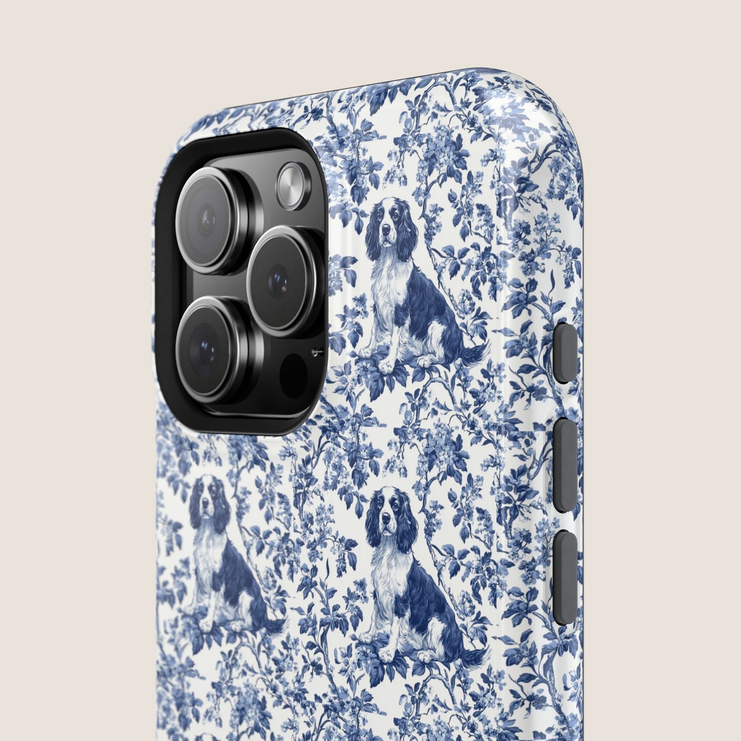English Springer Spaniel Toile De Jouy Magnetic Phone Case