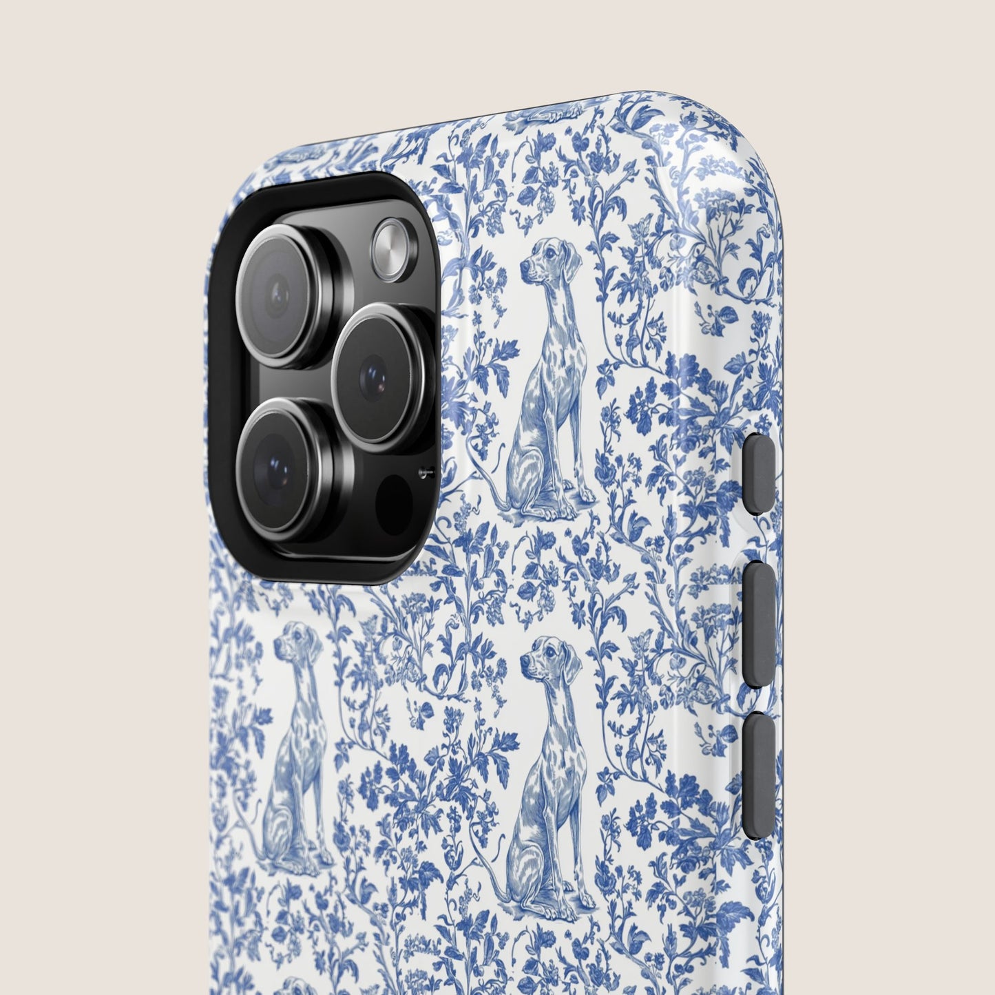 Whippet Toile De Jouy Magnetic Phone Case