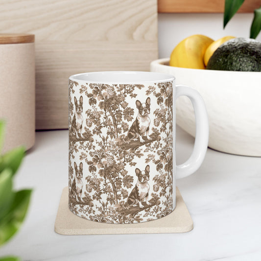 Boston Terrier Toile de Jouy Mug