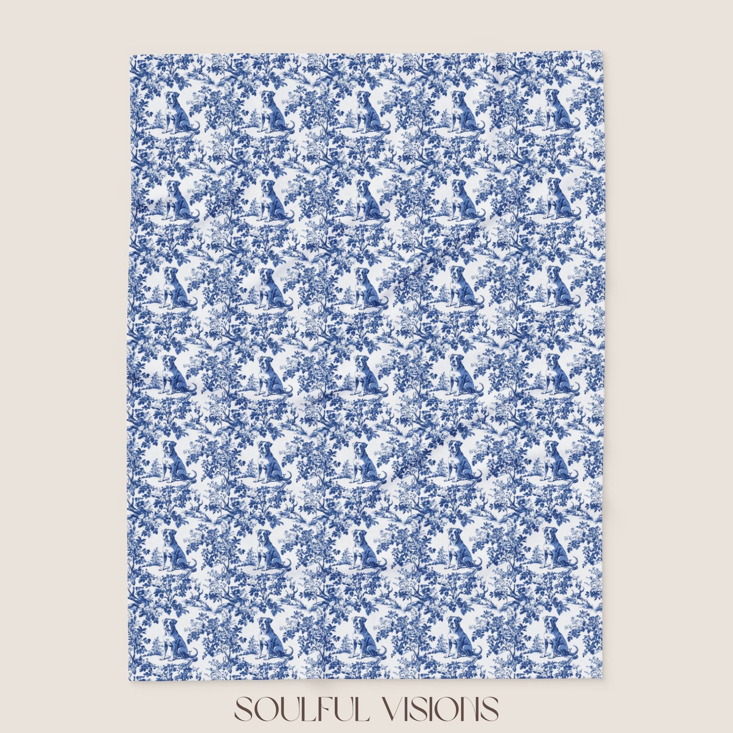 Pitbull Toile French Toile De Jouy Blanket