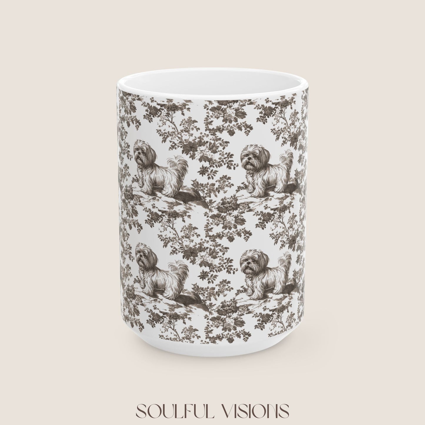 Shih Tzu Toile De Jouy Mug