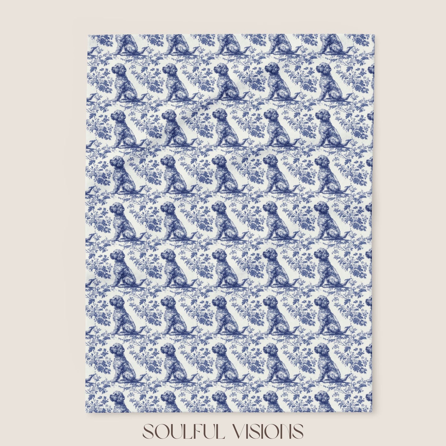 German Wirehaired Pointer Toile French Toile De Jouy Blanket