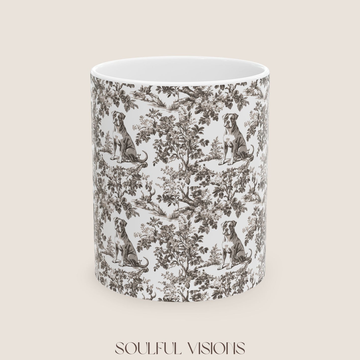 Pitbull Toile De Jouy Mug