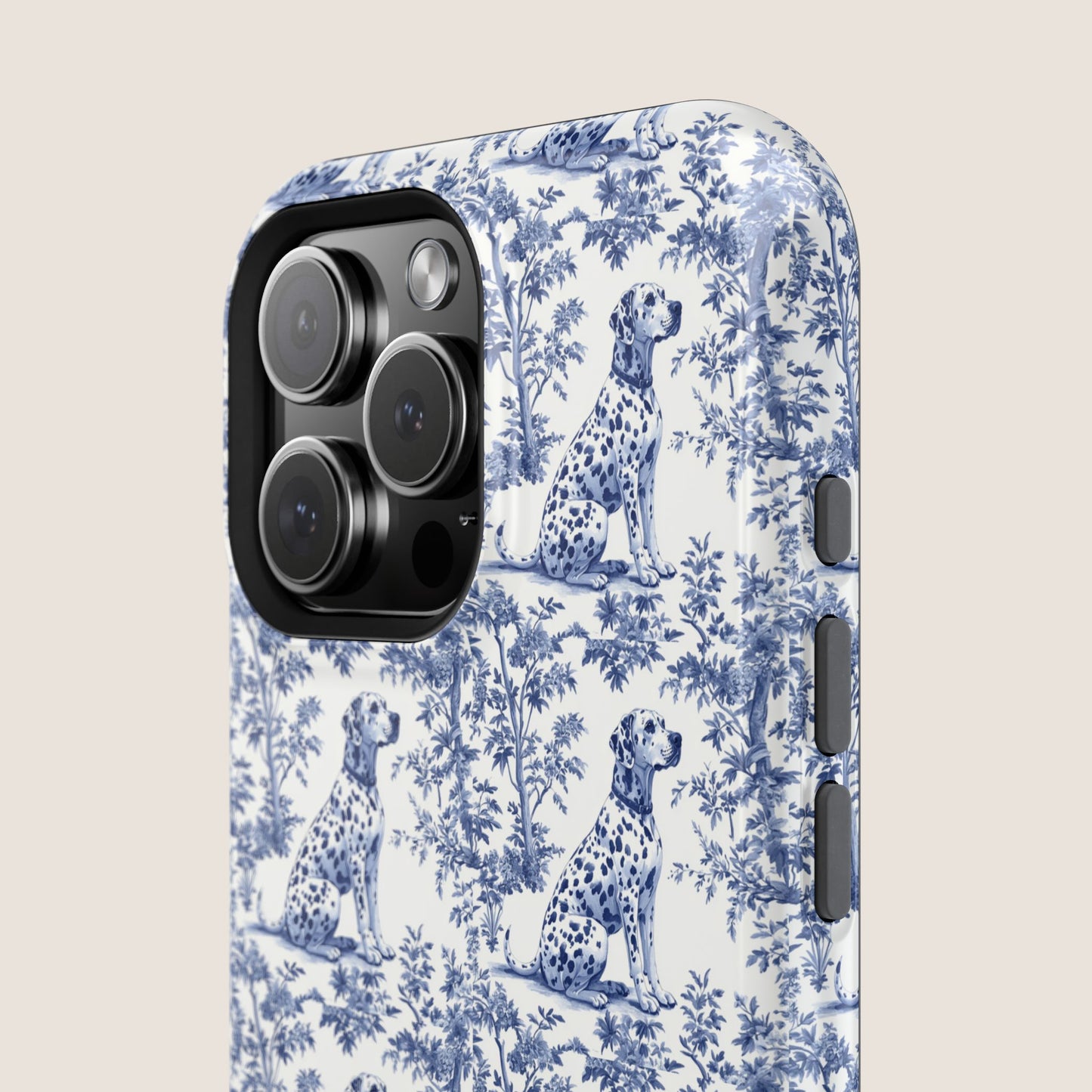 Dalmatian Toile De Jouy Magnetic Phone Case