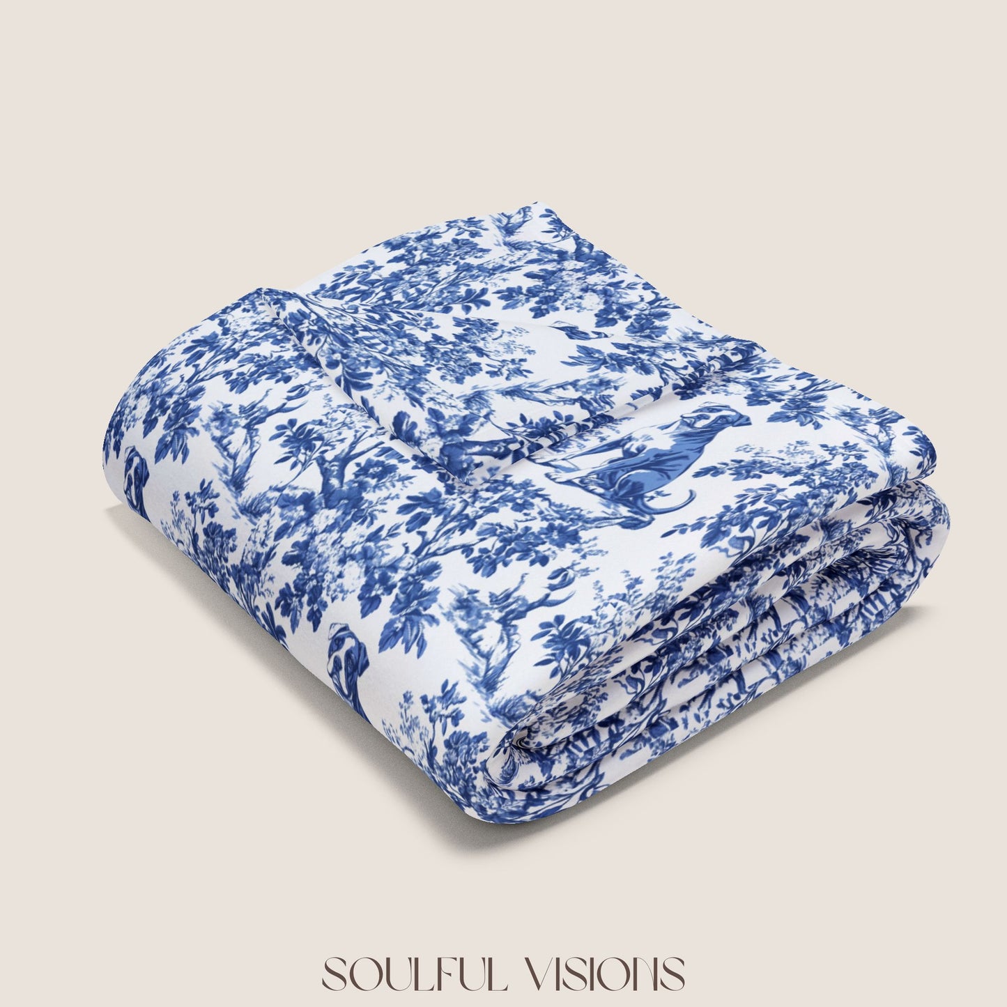 Pitbull Toile French Toile De Jouy Blanket