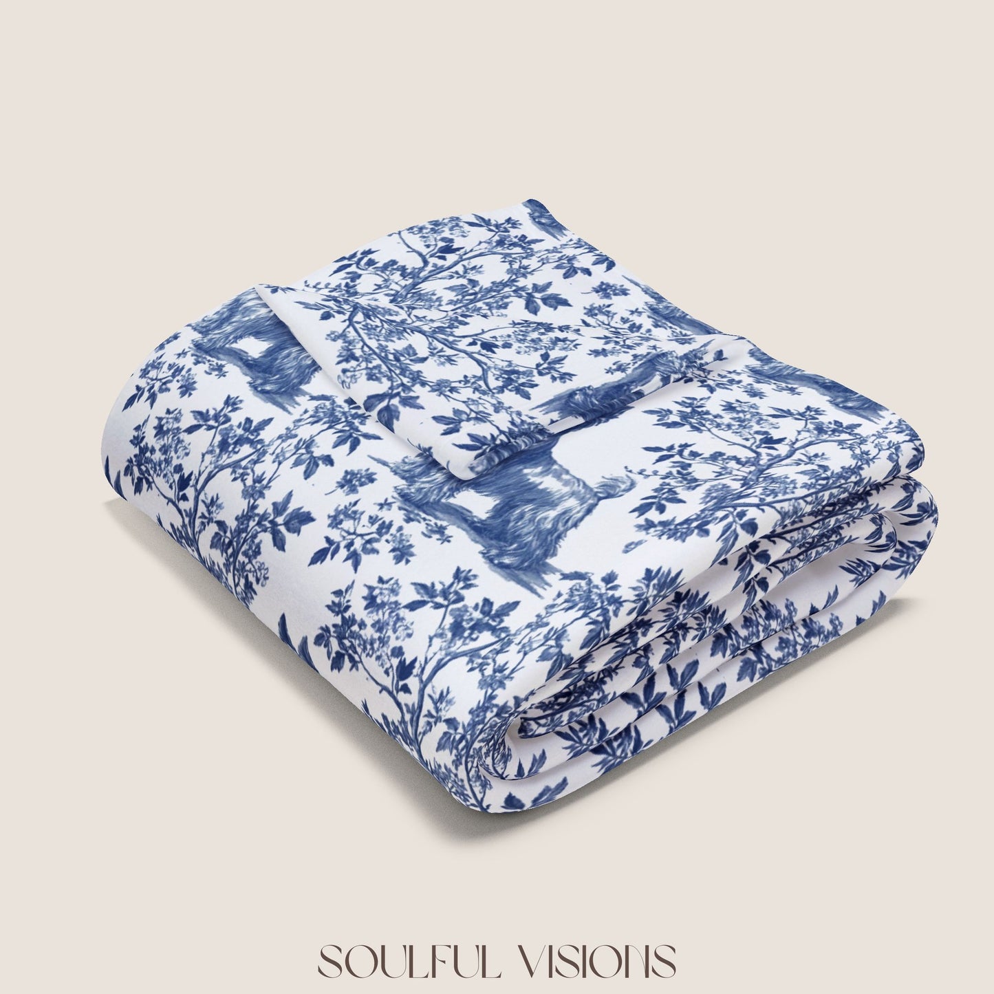 Scottish Terrier Toile French Toile De Jouy Blanket