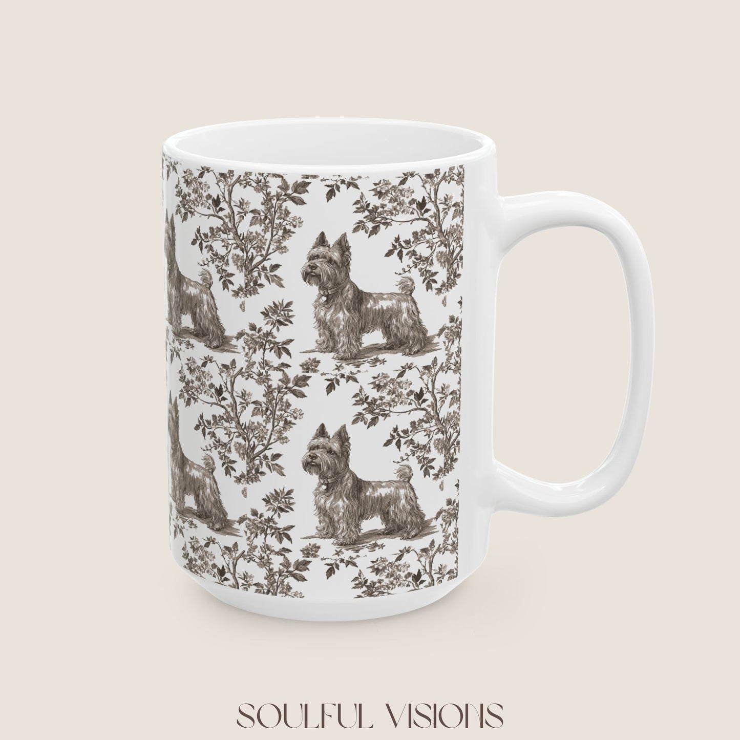 Scottie Toile De Jouy Mug