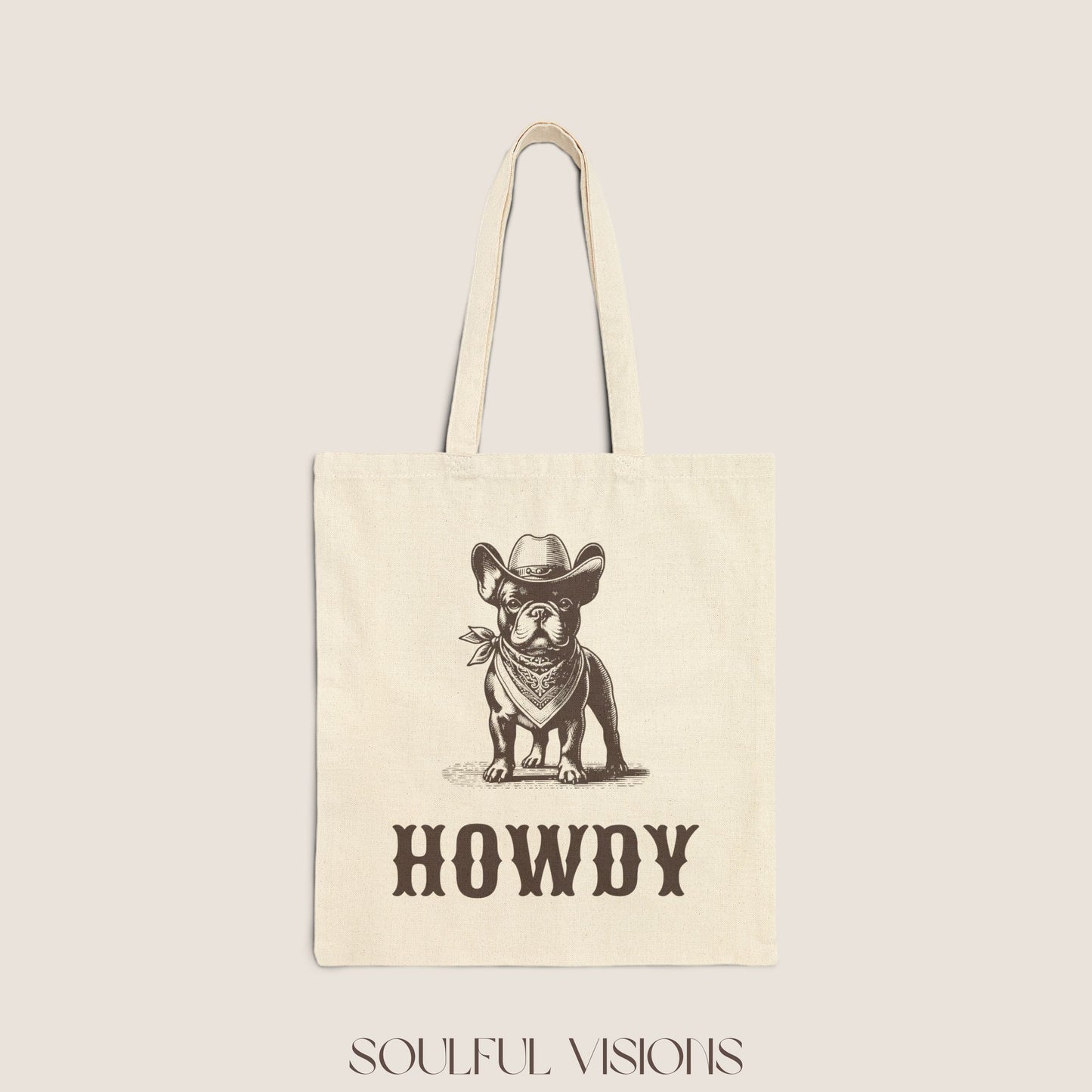 Howdy French Bulldog Tote Bag