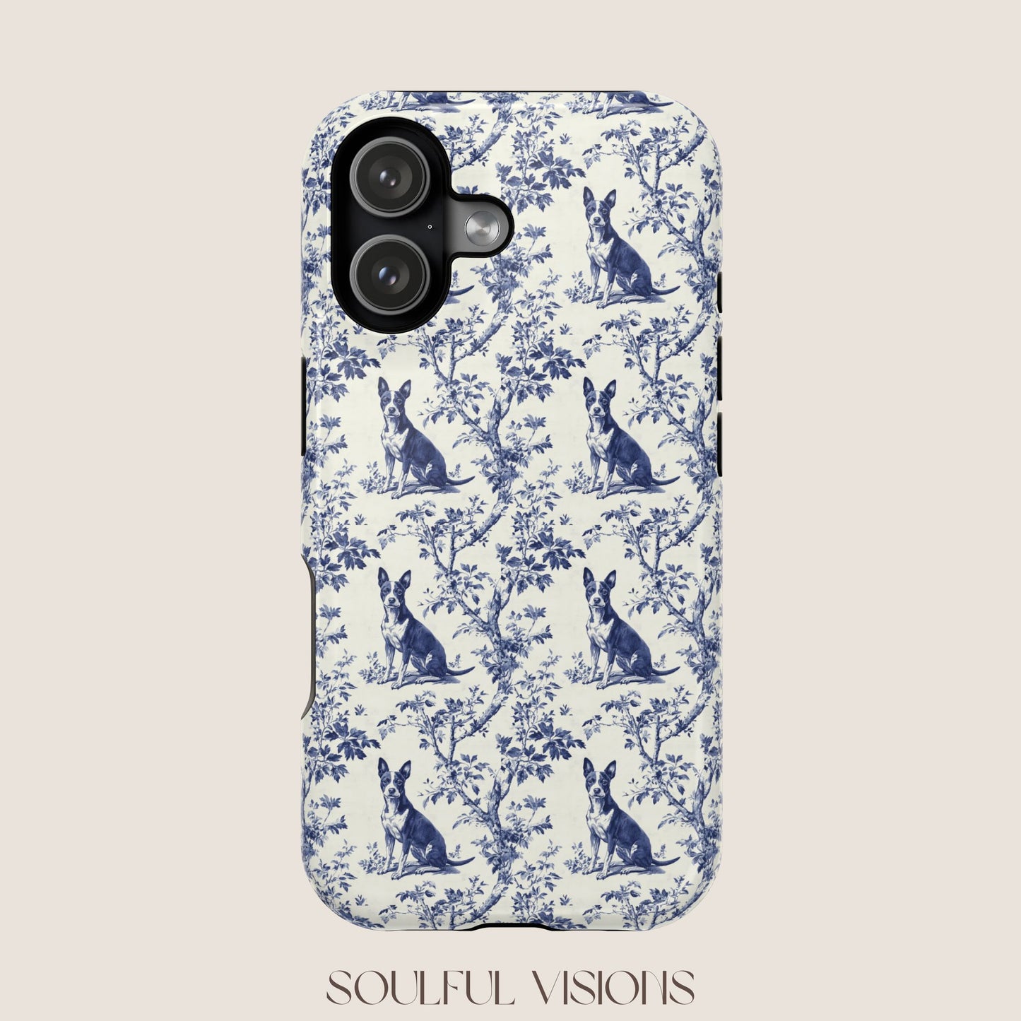 Basenji Toile De Jouy Magnetic Phone Case
