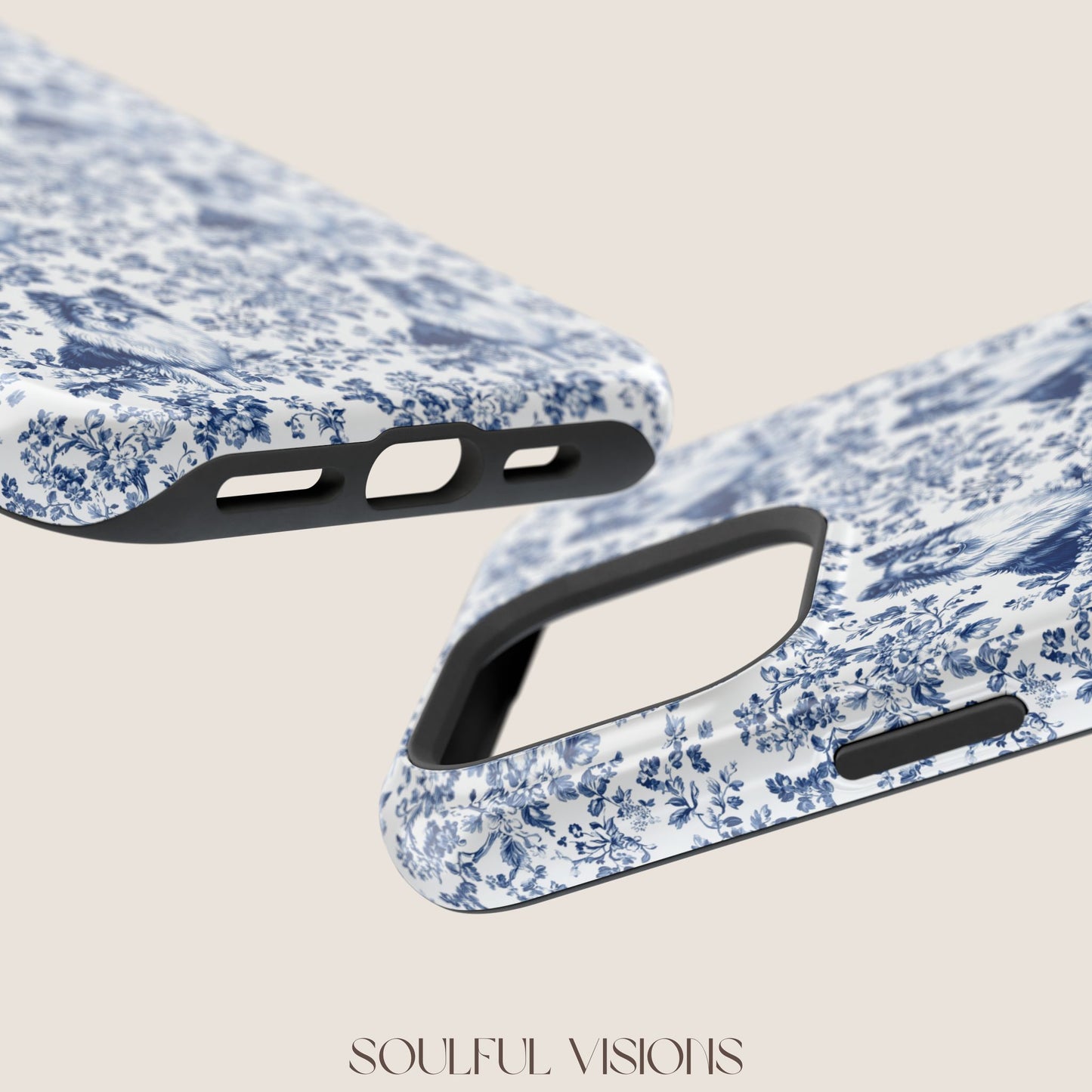 Shetland Sheepdog Toile De Jouy Magnetic Phone Case