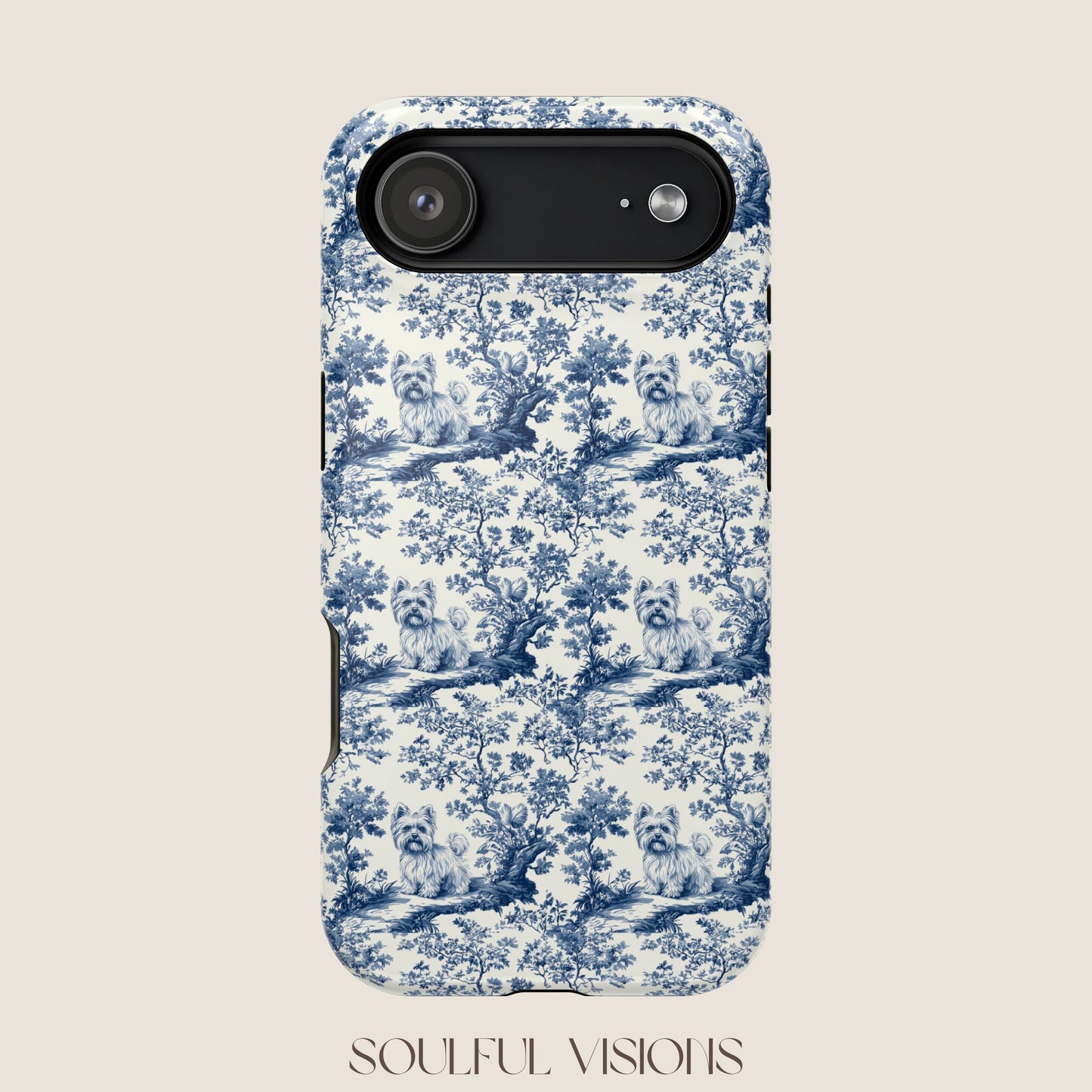 Yorkshire Terrier Toile De Jouy Magnetic Phone Case