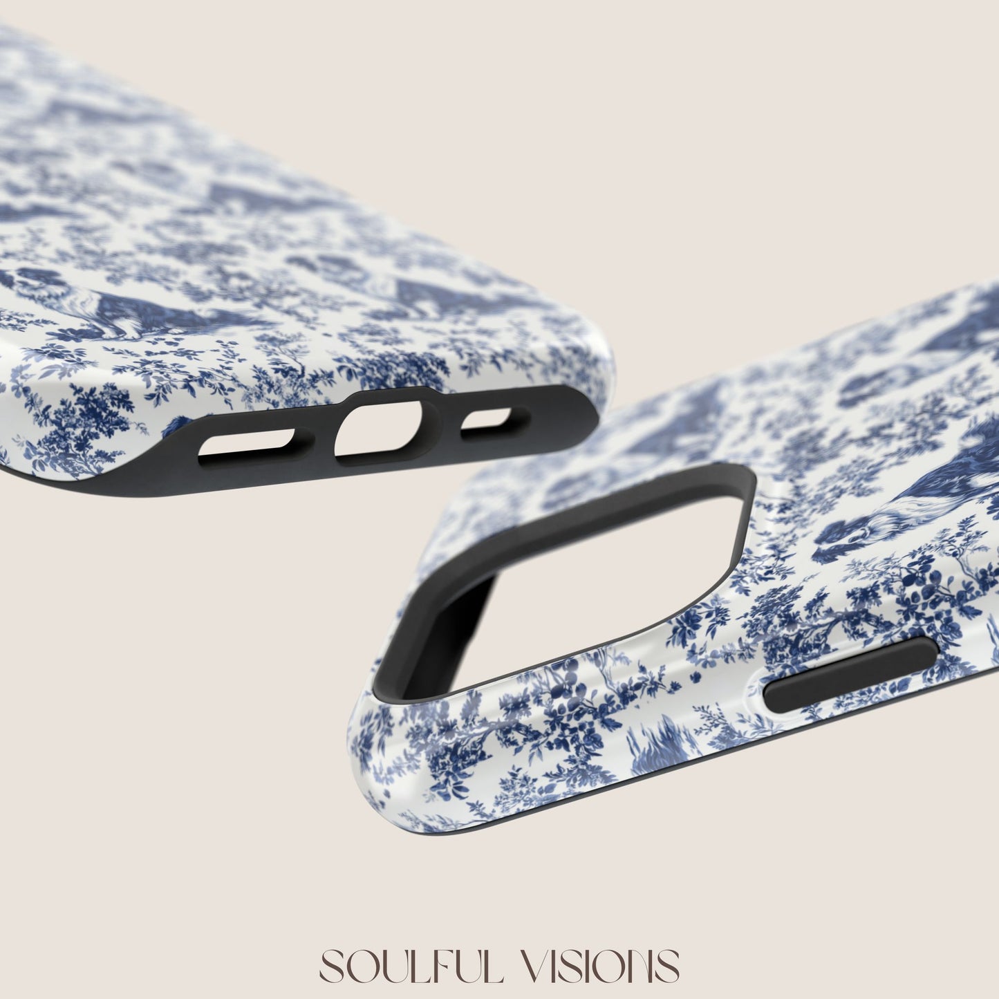 Australian Shepherd Toile De Jouy Magnetic Phone Case
