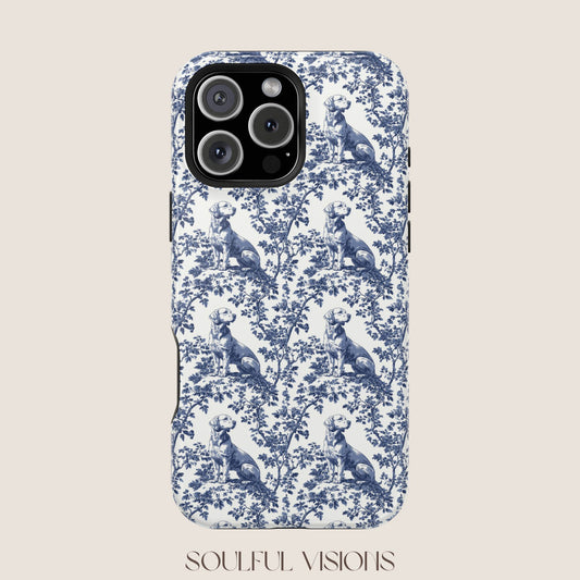 Labrador Toile De Jouy Magnetic Phone Case