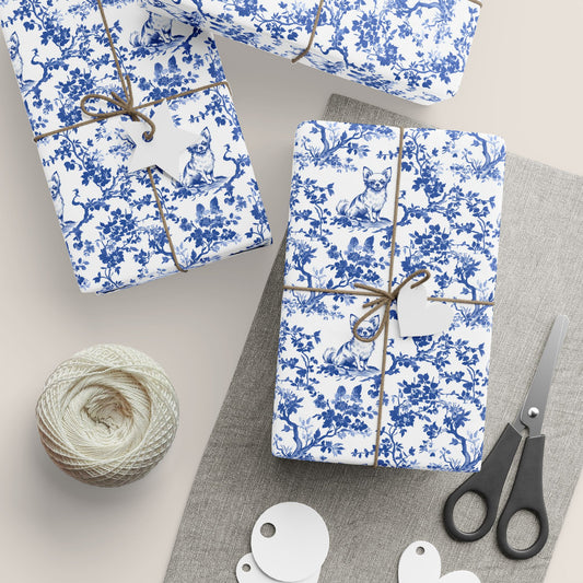 Chihuahua French Toile De Jouy Wrapping Paper