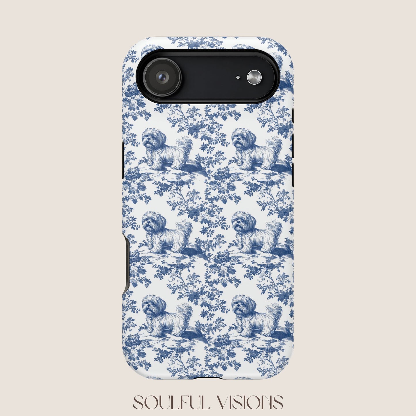 Shih Tzu Toile De Jouy Magnetic Phone Case