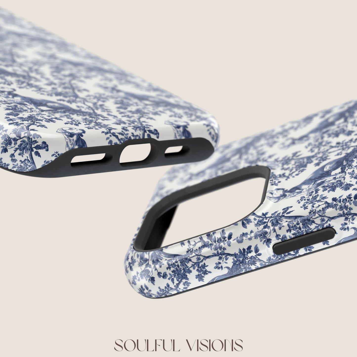 Labrador Toile De Jouy Magnetic Phone Case