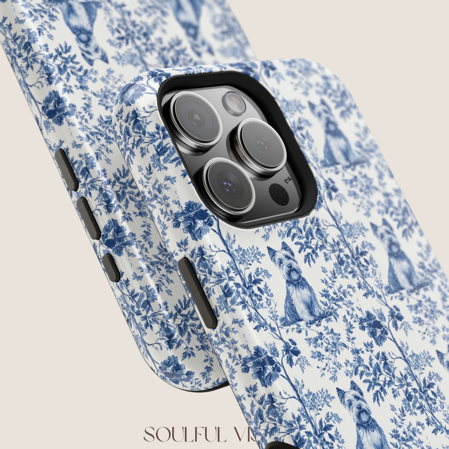 Scottish Terrier Toile De Jouy Magnetic Phone Case