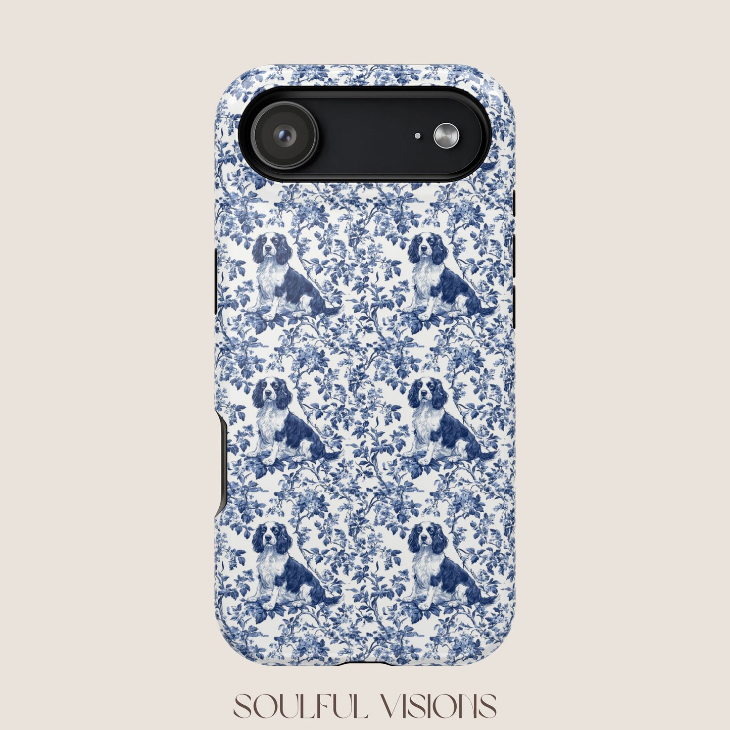 English Springer Spaniel Toile De Jouy Magnetic Phone Case