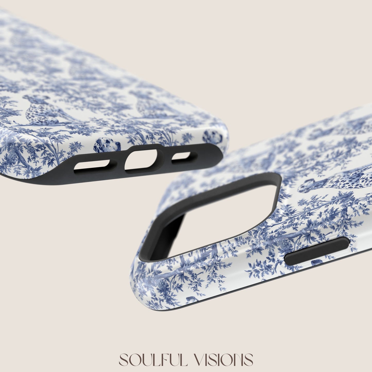 Dalmatian Toile De Jouy Magnetic Phone Case