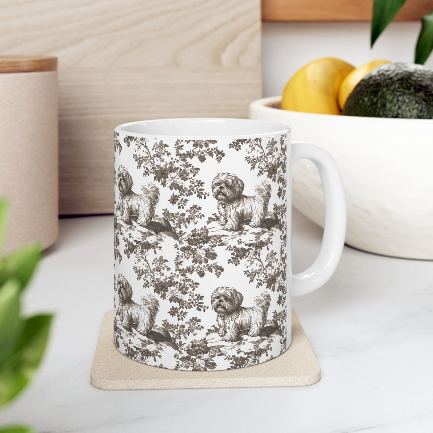 Shih Tzu Toile De Jouy Mug