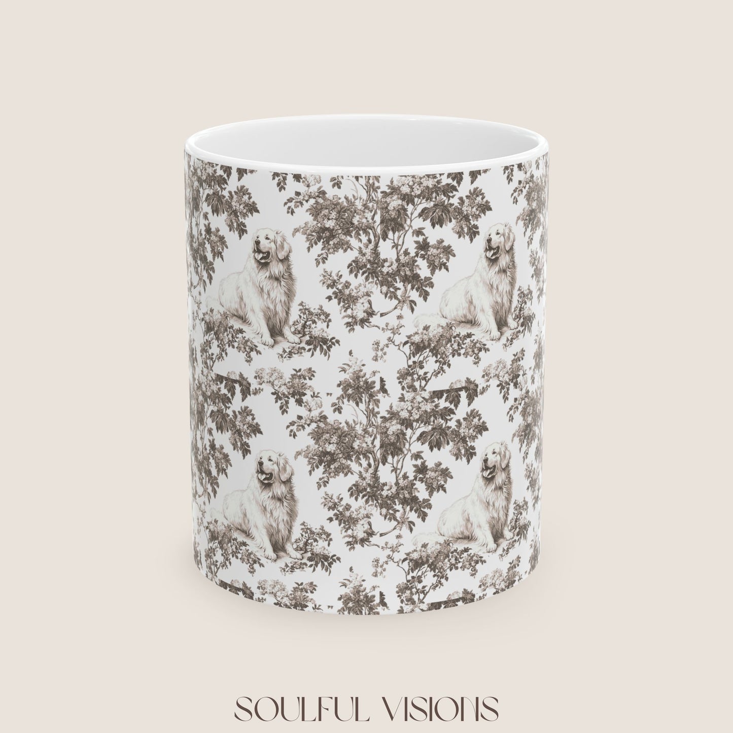 Great Pyrenees Toile De Jouy Mug