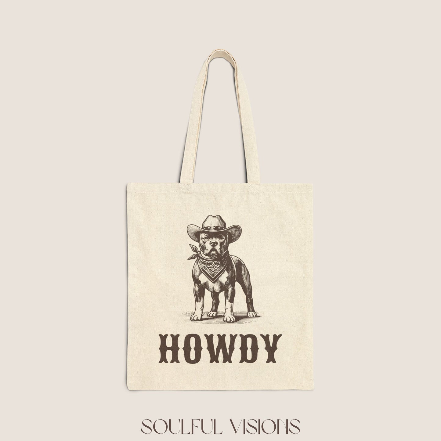 Howdy Pitbull Tote Bag