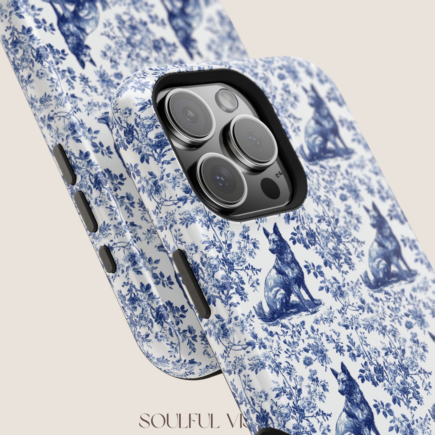 Belgian Malinois Toile De Jouy Magnetic Phone Case