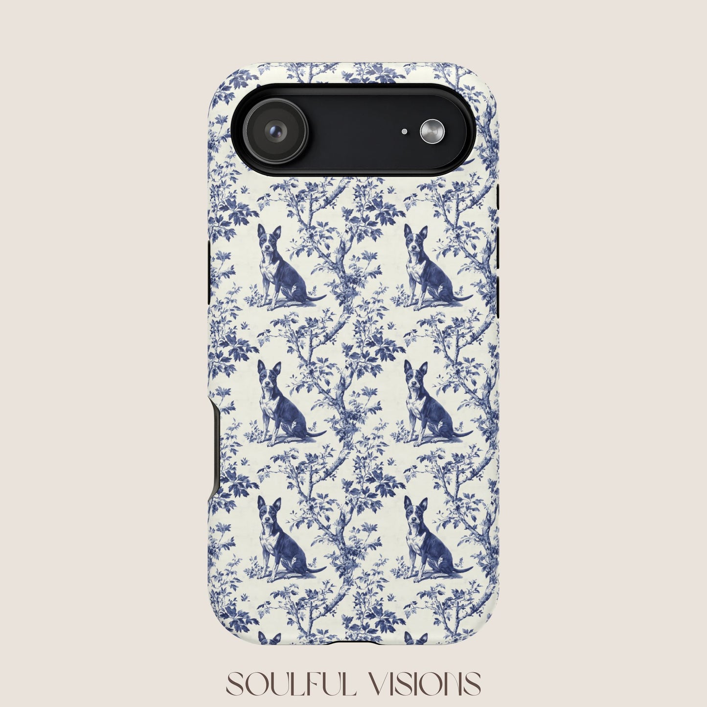 Basenji Toile De Jouy Magnetic Phone Case